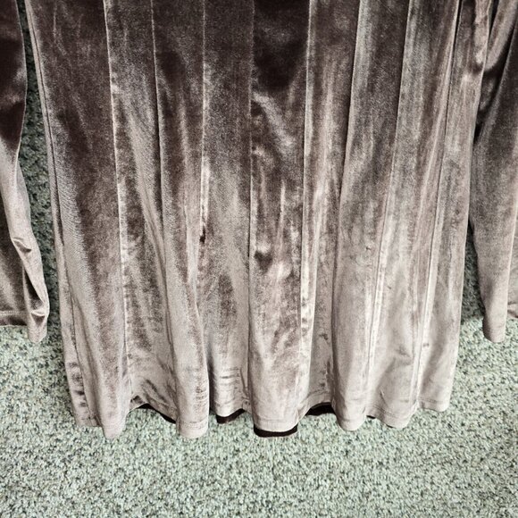 Soft Surroundings Top Womens Small Velour Brown Tunic Scoop Neck Blouse Ladies‎ - Picture 5 of 7